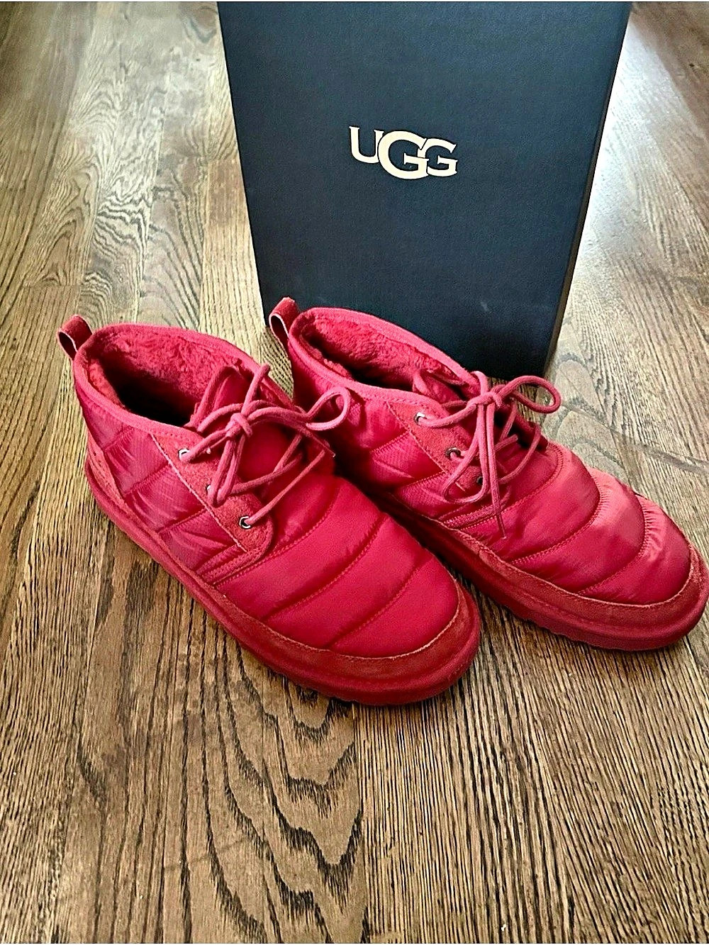 UGG Classic Mini Lace-Up Boots in Red US 13